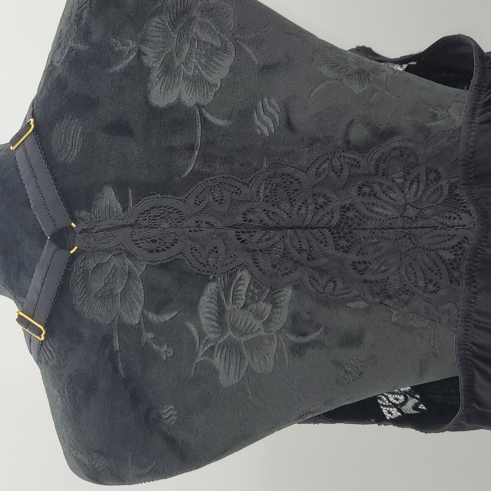 Daisy Fuentes Women  Chemise Teddy Babydoll Soft Stretch Mother Day Black Sz 1X - Picture 6 of 17